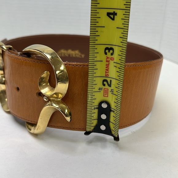 Linda Allard for Ellen Tracy Buffalo Calf Leather Belt 110009 main image 5
